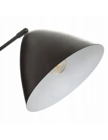 LAMPA Podłogowa CZARNA Żuraw na WYSIĘGNIKU Marmurowa Podstawa 145cm LOFT