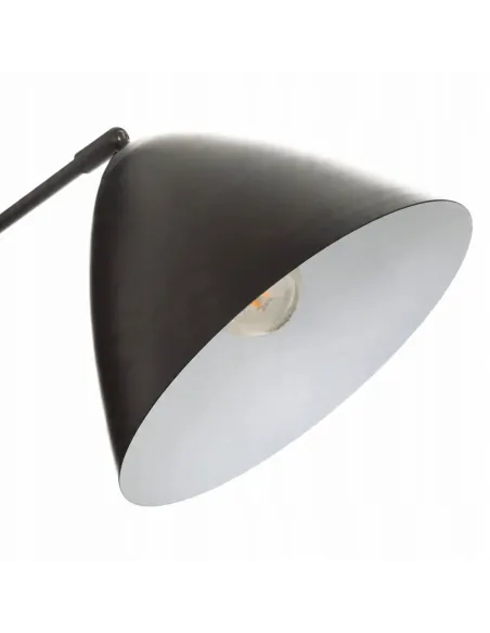 LAMPA Podłogowa CZARNA Żuraw na WYSIĘGNIKU Marmurowa Podstawa 145cm LOFT