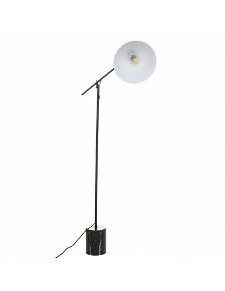 LAMPA Podłogowa CZARNA Żuraw na WYSIĘGNIKU Marmurowa Podstawa 145cm LOFT
