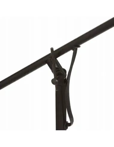 LAMPA Podłogowa CZARNA Żuraw na WYSIĘGNIKU Marmurowa Podstawa 145cm LOFT