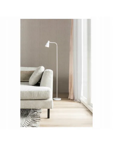 BIAŁA Lampa PODŁOGOWA do CZYTANIA Regulowana LIV