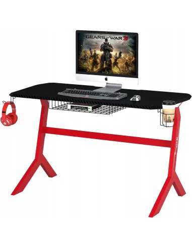 BIURKO Ergonomiczne GAMINGOWE KOMPUTEROWE Carbon Piranha