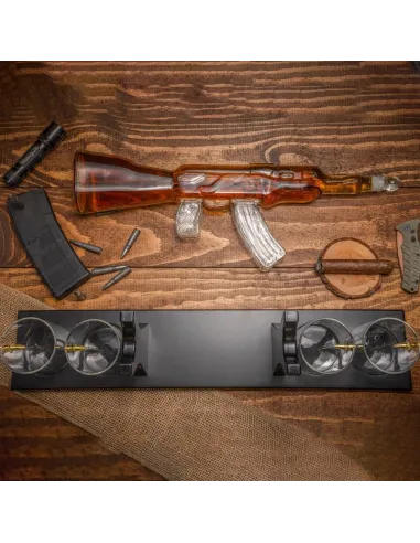 Zestaw Whisky Karafka Kałasznikow KARABIN AK-47 Pistolet 4 Szklanki Kostki