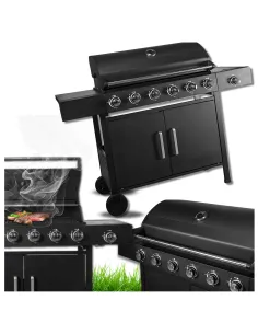MEGA MOCNY Grill Gazowy 7 Palników 23,8kW BBQ 6+1 Boczny Palnik