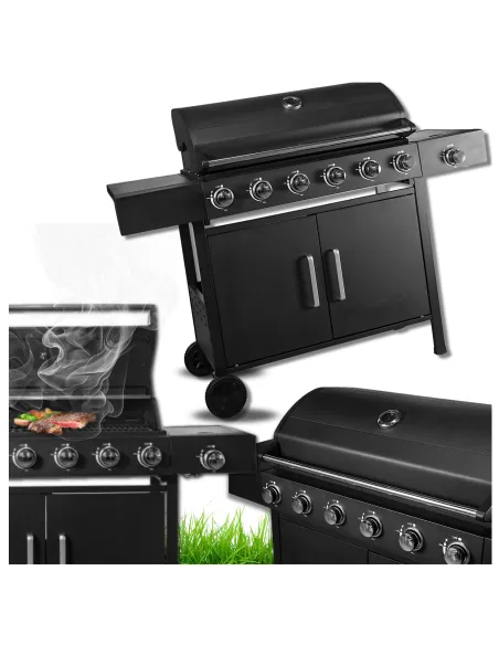 MEGA MOCNY Grill Gazowy 7 Palników 23,8kW BBQ 6+1 Boczny Palnik