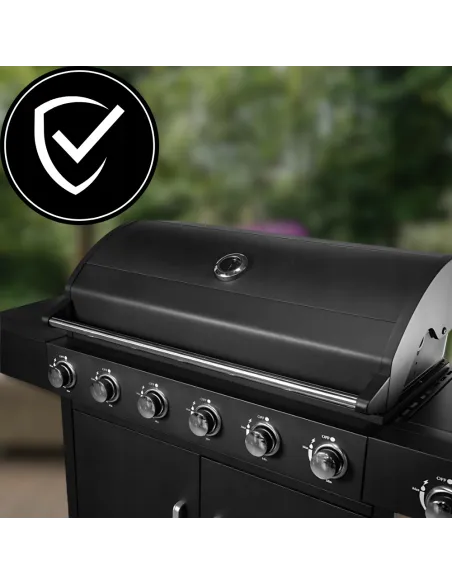 MEGA MOCNY Grill Gazowy 7 Palników 23,8kW BBQ 6+1 Boczny Palnik