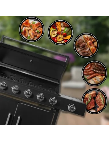 MEGA MOCNY Grill Gazowy 7 Palników 23,8kW BBQ 6+1 Boczny Palnik