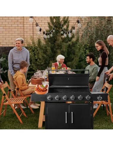 MEGA MOCNY Grill Gazowy 7 Palników 23,8kW BBQ 6+1 Boczny Palnik