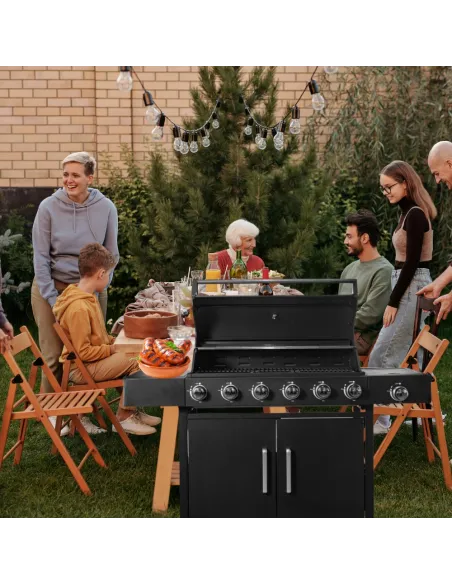 MEGA MOCNY Grill Gazowy 7 Palników 23,8kW BBQ 6+1 Boczny Palnik