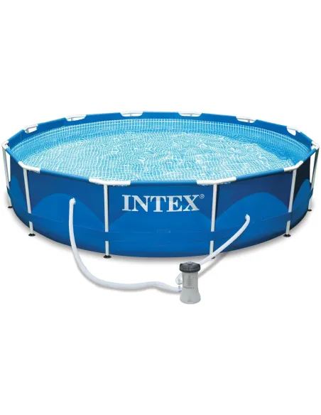 BASEN Ogrodowy Stelażowy INTEX 28212 366x76cm Zestaw z Pompą Filtrującą