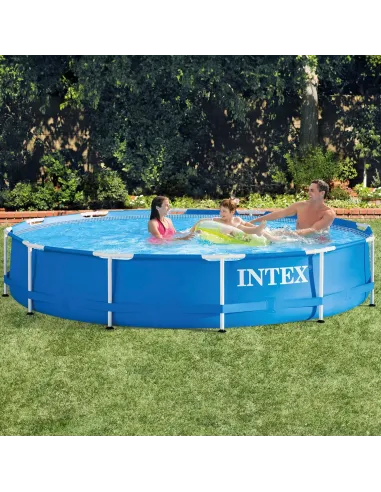 BASEN Ogrodowy Stelażowy INTEX 28212 366x76cm Zestaw z Pompą Filtrującą
