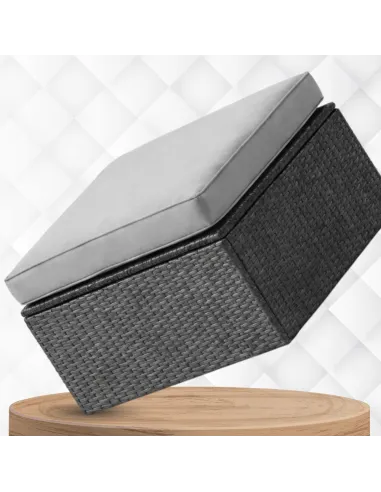 DUŻY Zestaw Mebli OGRODOWYCH Acero 2xFotel Sofa Stolik/Pufa TECHNORATTAN