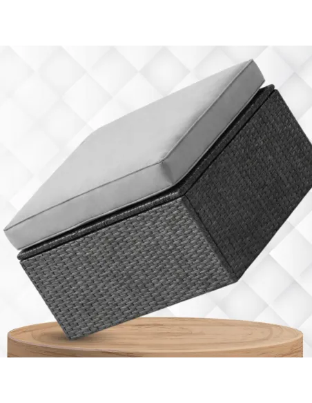 DUŻY Zestaw Mebli OGRODOWYCH Acero 2xFotel Sofa Stolik/Pufa TECHNORATTAN