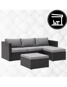 Zestaw Mebli OGRODOWYCH ACERO Narożnik + Pufa/Stolik TECHNORATTAN Premium 2