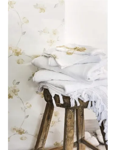GRUBY RĘCZNIK BIAŁY HOTELOWY 550g/m2 KĄPIELOWY WALRA 70x140 cm