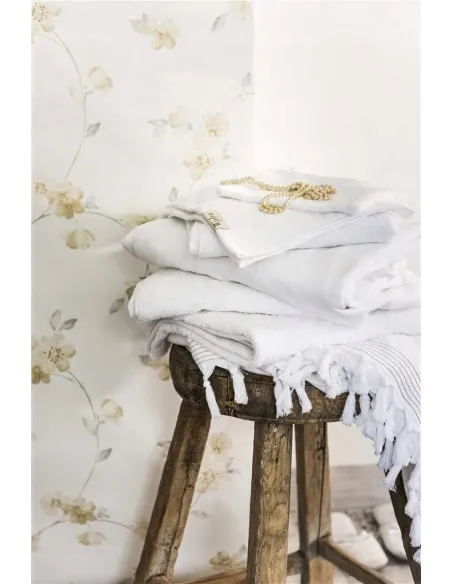 GRUBY RĘCZNIK BIAŁY HOTELOWY 550g/m2 KĄPIELOWY WALRA 70x140 cm