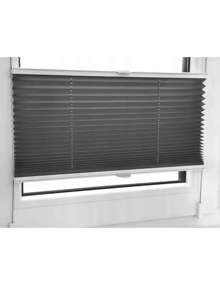 PLISA ROLETA PLISOWANA 75- 90x200cm BEZINWAZYJNA Regulowana SZARA