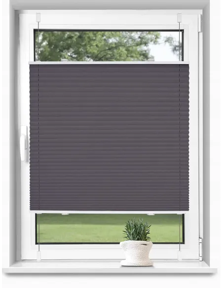 PLISA ROLETA PLISOWANA 75- 90x200cm BEZINWAZYJNA Regulowana SZARA