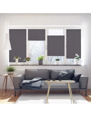 PLISA ROLETA PLISOWANA 75- 90x200cm BEZINWAZYJNA Regulowana SZARA