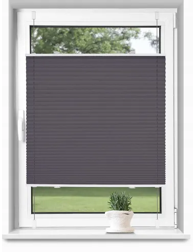 PLISA ROLETA PLISOWANA 75- 90x130cm BEZINWAZYJNA Regulowana SZARA
