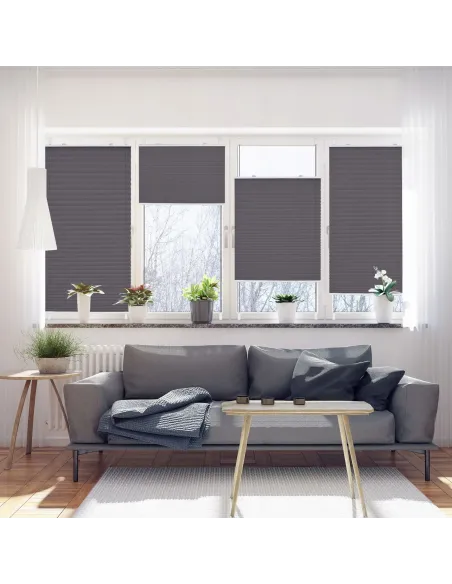 PLISA ROLETA PLISOWANA 75- 90x130cm BEZINWAZYJNA Regulowana SZARA