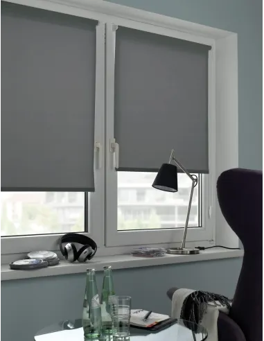 ROLETA ZACIEMNIAJĄCA BEZINWAZYJNA 100X150 CM SZARA BEZ WIERCENIA