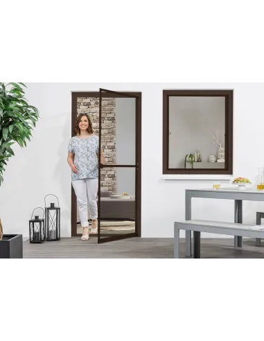 MOSKITIERA OKIENNA BALKONOWA RAMA ALUMINIOWA SIATKA NA DRZWI 130x220cm