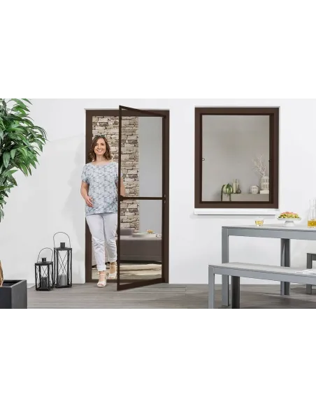 MOSKITIERA OKIENNA BALKONOWA RAMA ALUMINIOWA SIATKA NA DRZWI 130x220cm