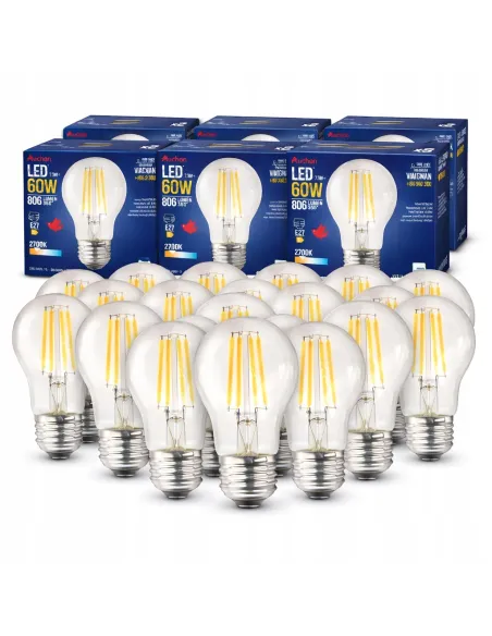 20x Żarówka LED E27 FILAMENT 7,3W ciepła 2700K EDISON RETRO OZDOBNA ŻARNIK