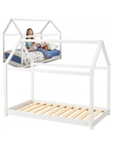 ŁÓŻKO DZIECIĘCE DREWNIANE 160x80 MONTESSORI DOMEK 80x160 + STELAŻ
