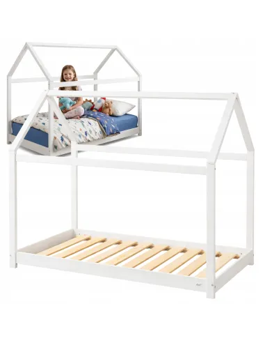 ŁÓŻKO DZIECIĘCE DREWNIANE 160x80 MONTESSORI DOMEK 80x160 + STELAŻ