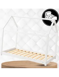ŁÓŻKO DZIECIĘCE DREWNIANE 160x80 MONTESSORI DOMEK 80x160 + STELAŻ 2