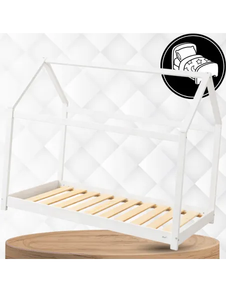 ŁÓŻKO DZIECIĘCE DREWNIANE 160x80 MONTESSORI DOMEK 80x160 + STELAŻ