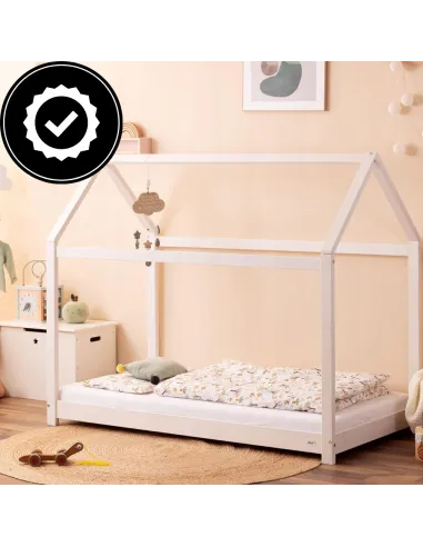 ŁÓŻKO DZIECIĘCE DREWNIANE 160x80 MONTESSORI DOMEK 80x160 + STELAŻ