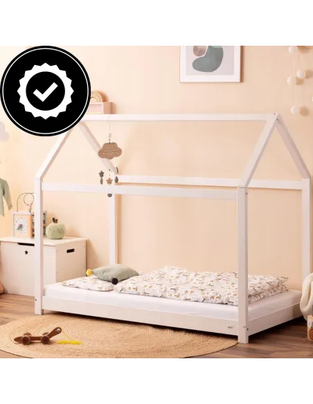ŁÓŻKO DZIECIĘCE DREWNIANE 160x80 MONTESSORI DOMEK 80x160 + STELAŻ