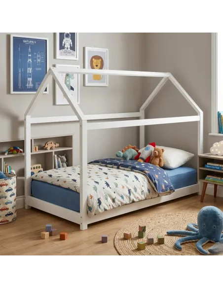 ŁÓŻKO DZIECIĘCE DREWNIANE 160x80 MONTESSORI DOMEK 80x160 + STELAŻ