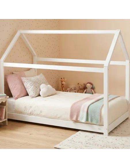 ŁÓŻKO DZIECIĘCE DREWNIANE 160x80 MONTESSORI DOMEK 80x160 + STELAŻ