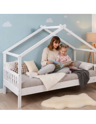 ŁÓŻKO DZIECIĘCE DREWNIANE 160x80 ALCUBE HELIA DOMEK 80x160 + STELAŻ