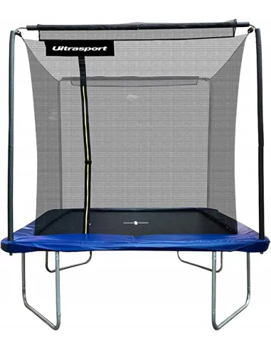 DUŻA TRAMPOLINA OGRODOWA PROSTOKĄTNA 244x366cm 8x12ft DLA DZIECI BEZPIECZNA