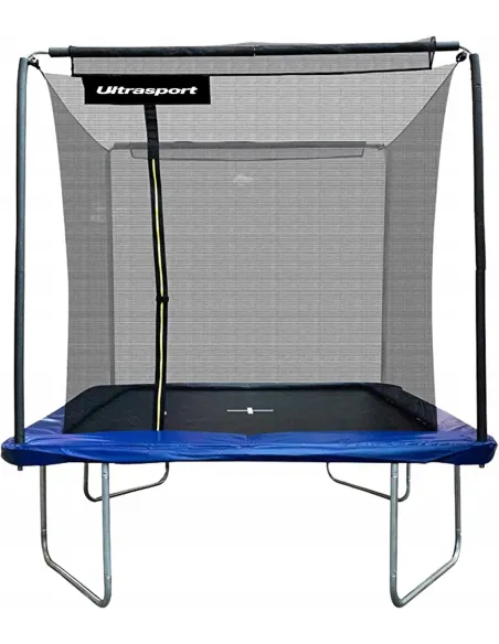 DUŻA TRAMPOLINA OGRODOWA PROSTOKĄTNA 244x366cm 8x12ft DLA DZIECI BEZPIECZNA