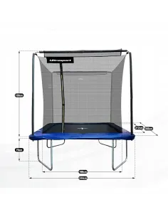DUŻA TRAMPOLINA OGRODOWA PROSTOKĄTNA 244x366cm 8x12ft DLA DZIECI BEZPIECZNA 2