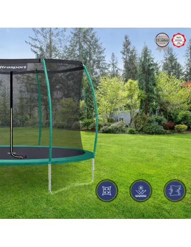 TRAMPOLINA Ogrodowa ULTRASPORT 244cm 8FT z Siatką Wewnętrzną TUV GS