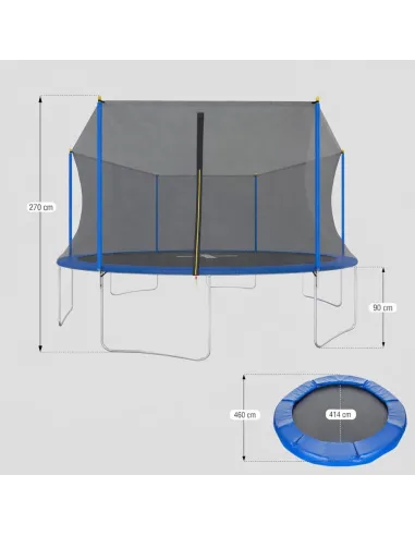 TRAMPOLINA Ogrodowa ULTRASPORT 244cm 8FT z Siatką Wewnętrzną TUV GS