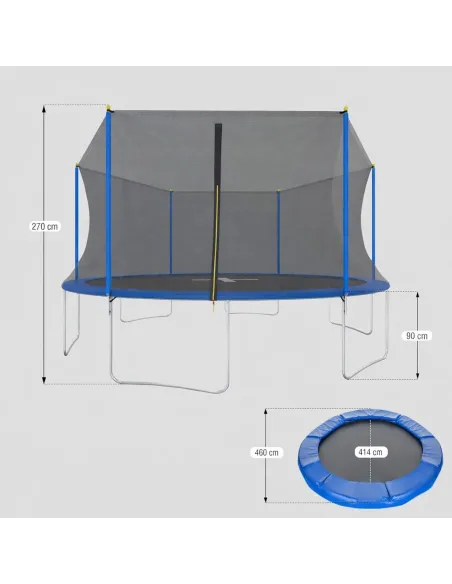 TRAMPOLINA Ogrodowa ULTRASPORT 244cm 8FT z Siatką Wewnętrzną TUV GS