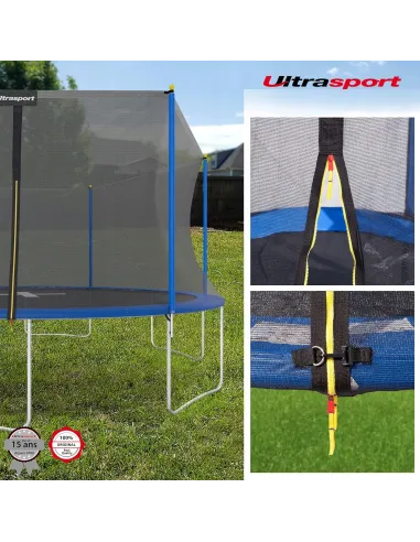 TRAMPOLINA Ogrodowa ULTRASPORT 244cm 8FT z Siatką Wewnętrzną TUV GS