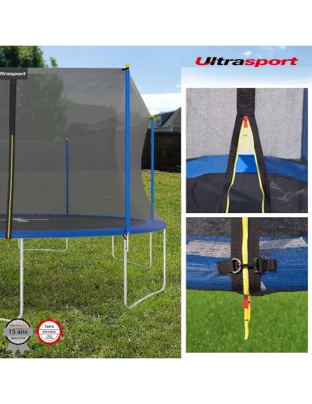 TRAMPOLINA Ogrodowa ULTRASPORT 244cm 8FT z Siatką Wewnętrzną TUV GS