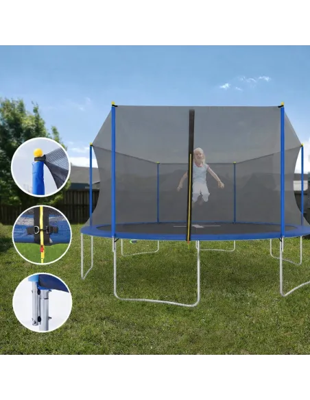 TRAMPOLINA Ogrodowa ULTRASPORT 244cm 8FT z Siatką Wewnętrzną TUV GS