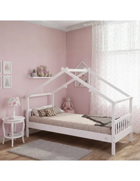 ŁÓŻKO DZIECIĘCE DREWNIANE 200x90 HELIA DOMEK 90x200 + STELAŻ + SZUFLADY