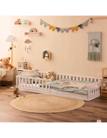 Łóżko Montessori 200x140 Niskie - Łóżko Dziecięce - Podłogowe - Drewniane