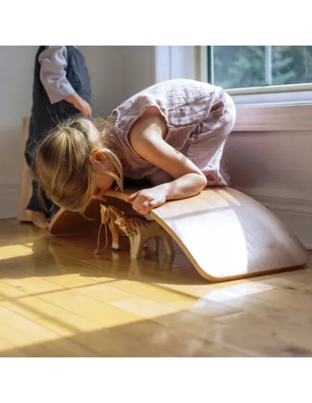 DESKA DO BALANSOWANIA BALANSUJĄCA DREWNIANA DLA DZIECI MONTESSORI
